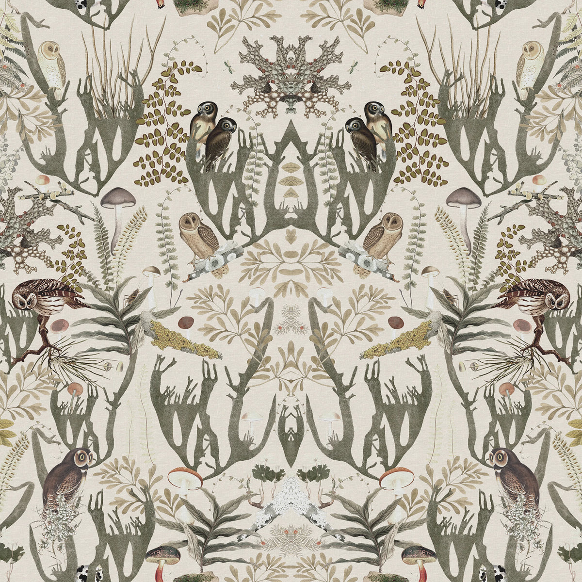 The Swedish Forest Mini, White Mural Wallpaper - pure wallpaper artwork