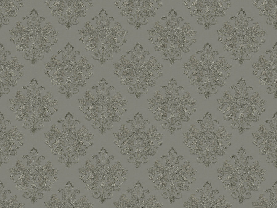 Baroque Pearl, Gray Mural Wallpaper