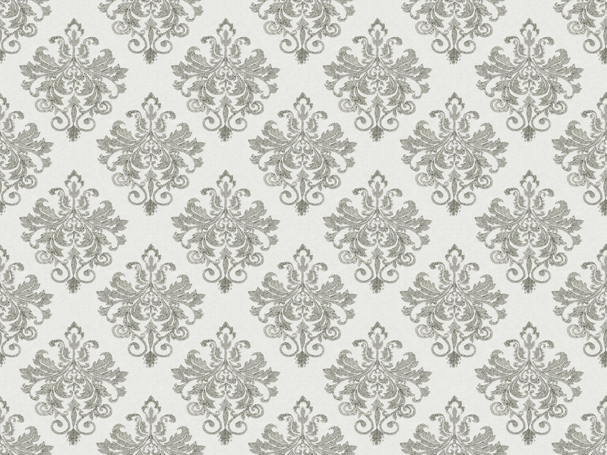 Baroque Pearl, White Mural Wallpaper - pure wallpaper artwork