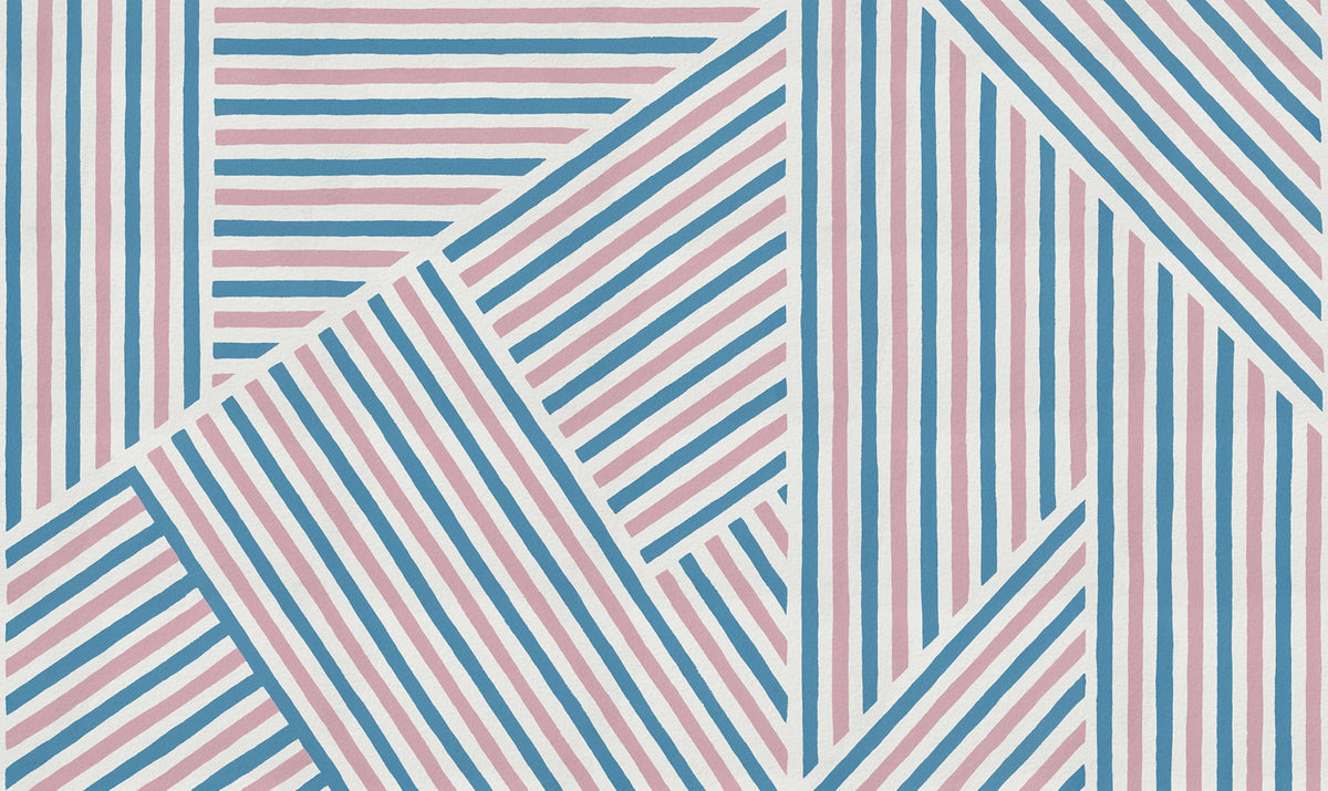 Different Directions, Pink & Blue Mural Wallpaper - pure wallpaper artwork