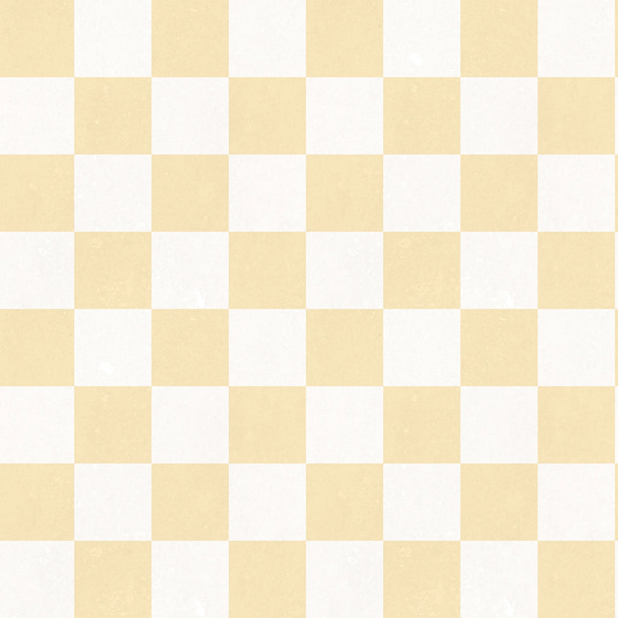 Chess, Yellow Mural Wallpaper