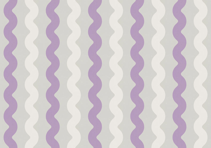 Wobbly Lilac Mural Wallpaper