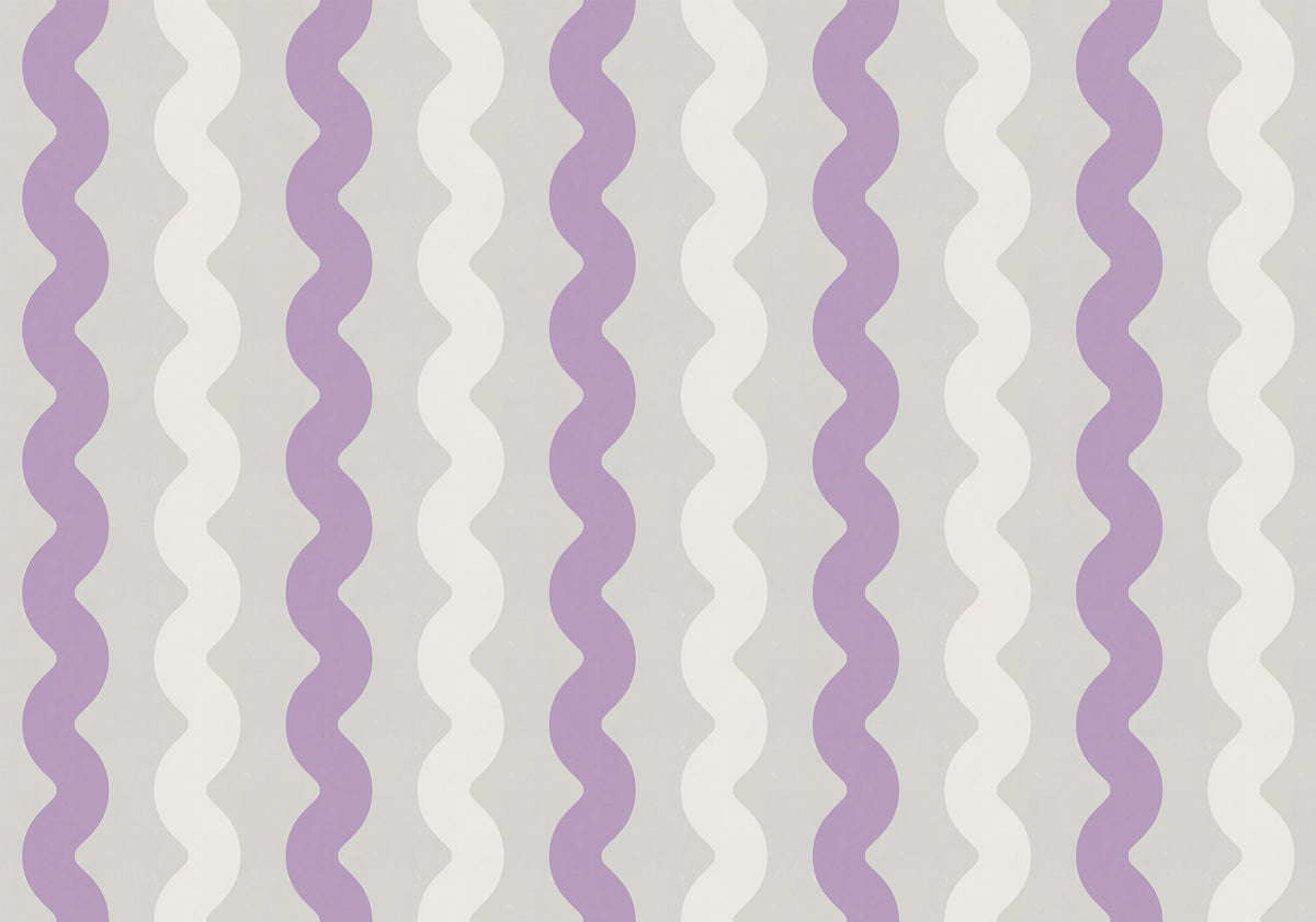 Wobbly Lilac Mural Wallpaper - pure wallpaper artwork
