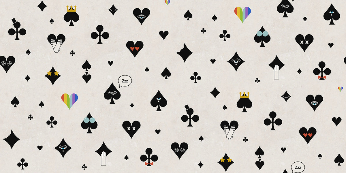 Poker Face, Black Mural Wallpaper - pure wallpaper artwork