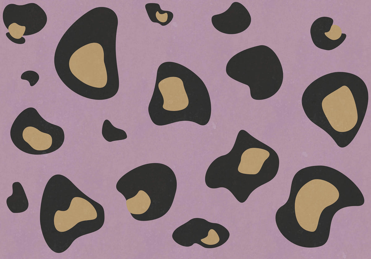 Giant Leopard, Lilac Mural Wallpaper - pure wallpaper artwork