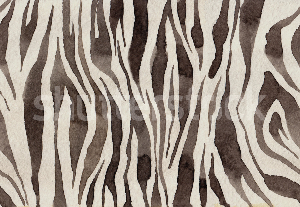 Zebra Stripes, Brown Mural Wallpaper - pure wallpaper artwork