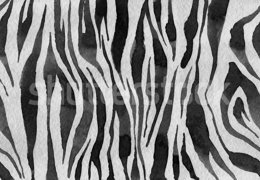 Zebra Stripes, Graphite Mural Wallpaper