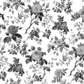 Thorn Rose, Graphite Mural Wallpaper - pure wallpaper artwork