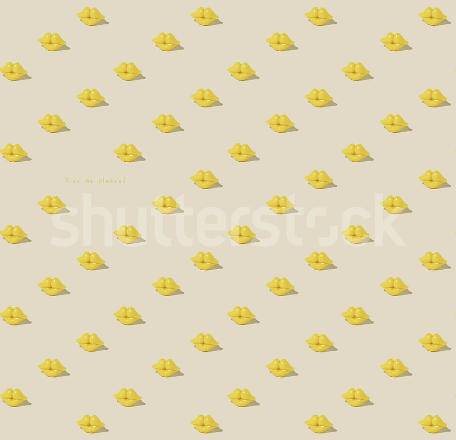 Kissing Booth, Yellow Mural Wallpaper