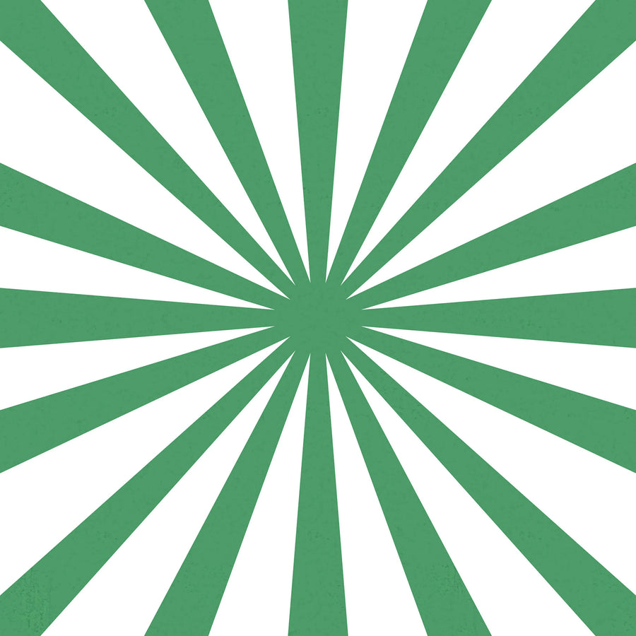 Rays, Green Mural Wallpaper