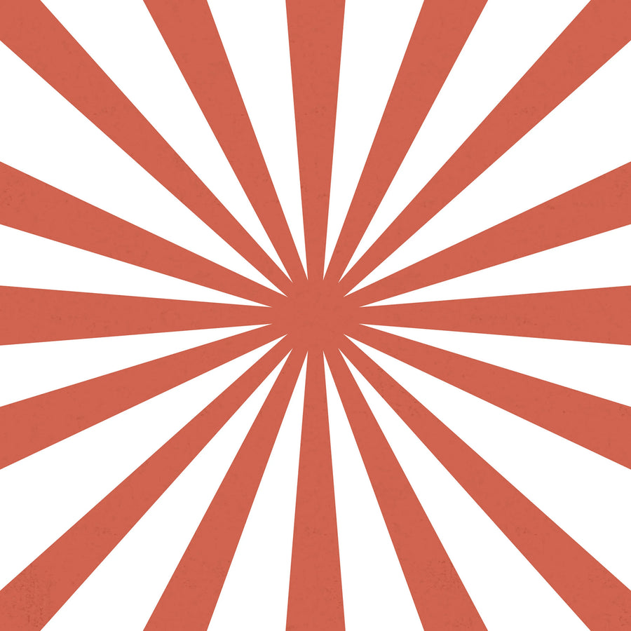 Rays, Red Mural Wallpaper