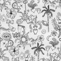 Doodle, White Mural Wallpaper - pure wallpaper artwork