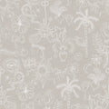 Doodle, Beige Mural Wallpaper - pure wallpaper artwork
