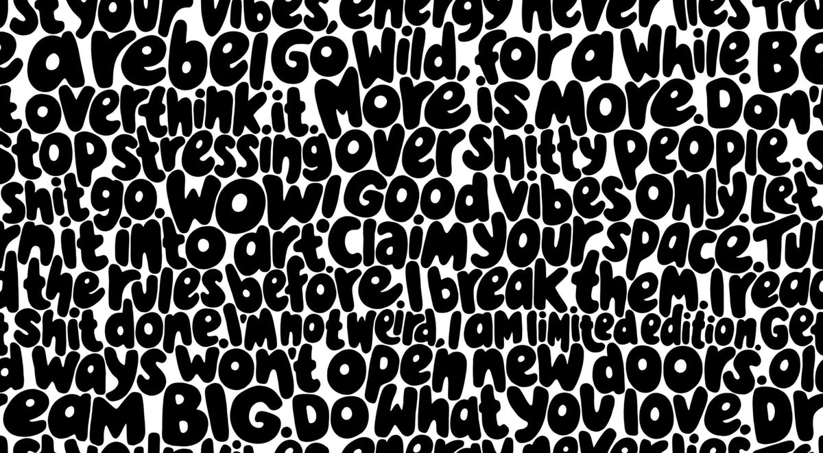 Blah blah blah, Black Mural Wallpaper - pure wallpaper artwork