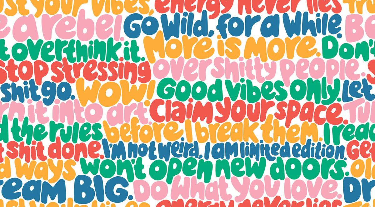 Blah blah blah, Rainbow Mural Wallpaper - pure wallpaper artwork