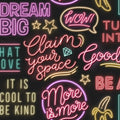 Neon Vibes, Black Mural Wallpaper - pure wallpaper artwork