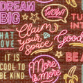 Neon Vibes, Brickwall Mural Wallpaper - pure wallpaper artwork