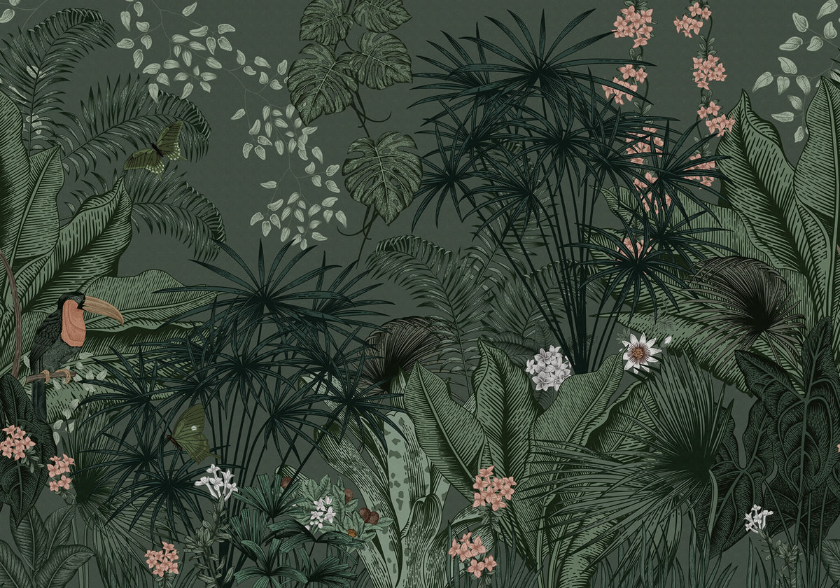 Big Furada, Green Mural Wallpaper - pure wallpaper artwork