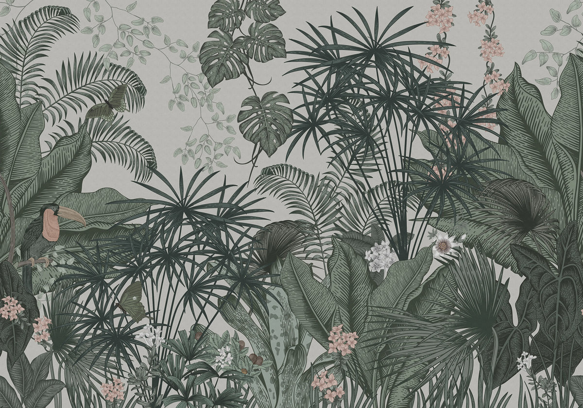 Big Furada, Beige Mural Wallpaper - pure wallpaper artwork