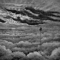 Balloon in the Sky, Graphite Mural Wallpaper - pure wallpaper artwork