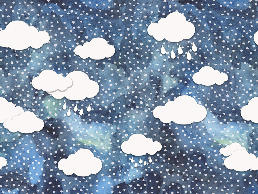 Rainy Clouds Sky Mural Wallpaper