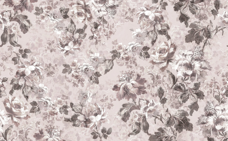 Roses, Pink Mural Wallpaper