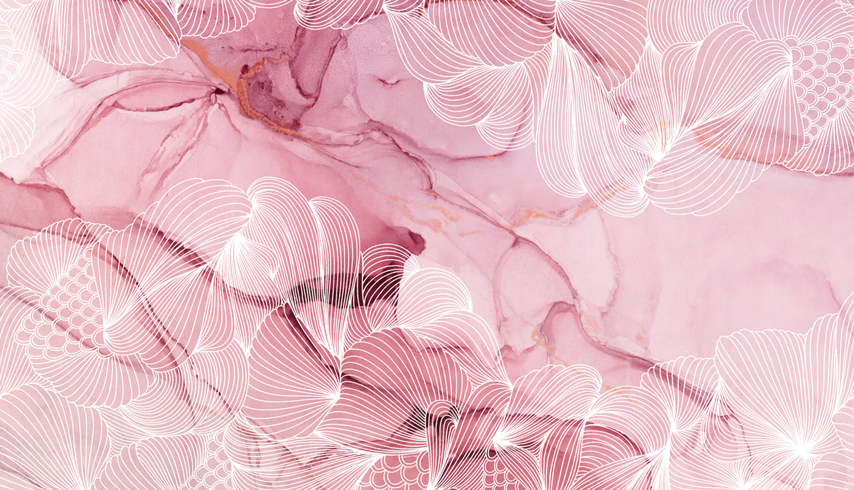 Opulence, Magenta Mural Wallpaper - pure wallpaper artwork