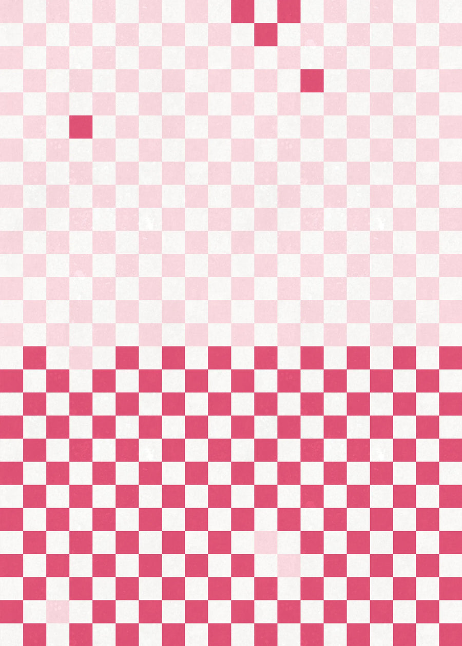 Pixels, Magenta Mural Wallpaper