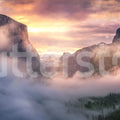 Sunset Mountains Mural Wallpaper - pure wallpaper artwork