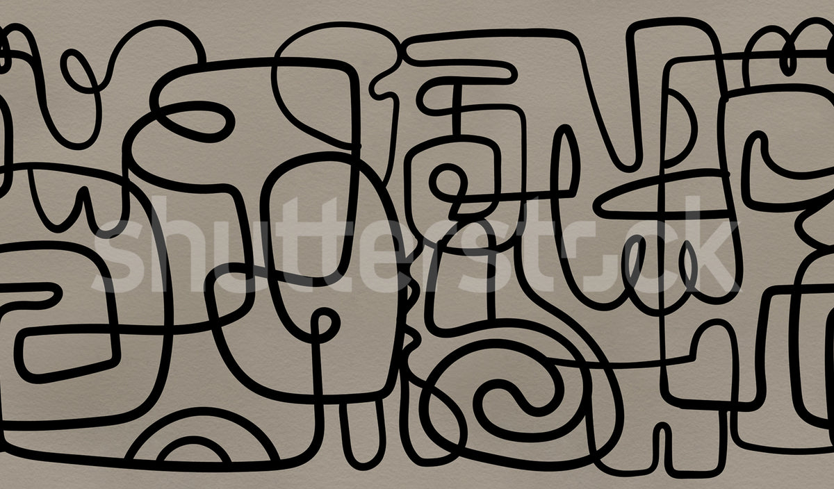 Artsy, Warm Gray Mural Wallpaper - pure wallpaper artwork
