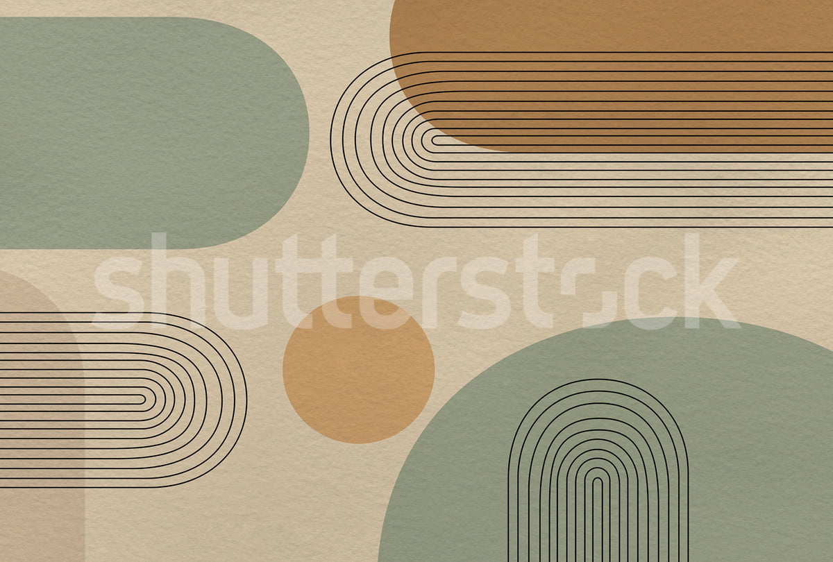 Abstract Arches, Neutral Mural Wallpaper - pure wallpaper artwork
