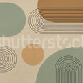 Abstract Arches, Neutral Mural Wallpaper - pure wallpaper artwork