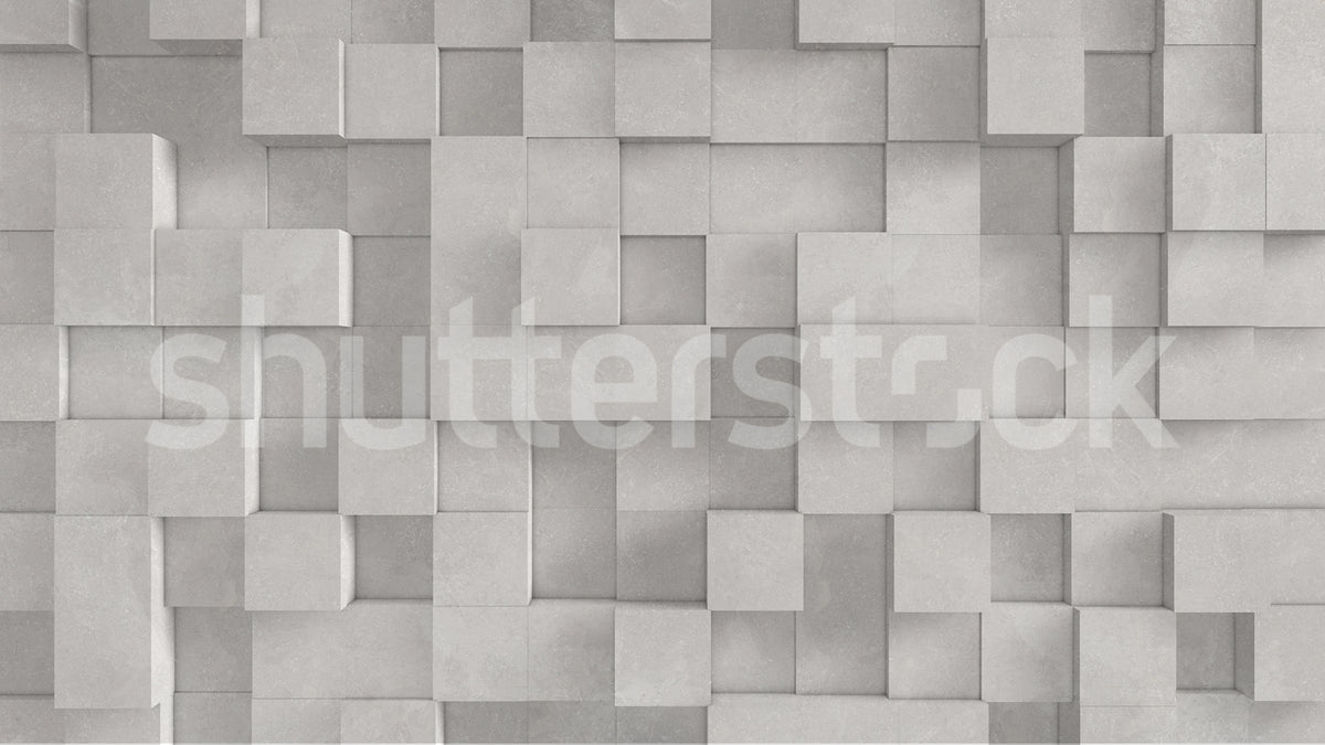 3D Boxes, Gray Mural Wallpaper - pure wallpaper artwork