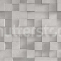 3D Boxes, Gray Mural Wallpaper - pure wallpaper artwork