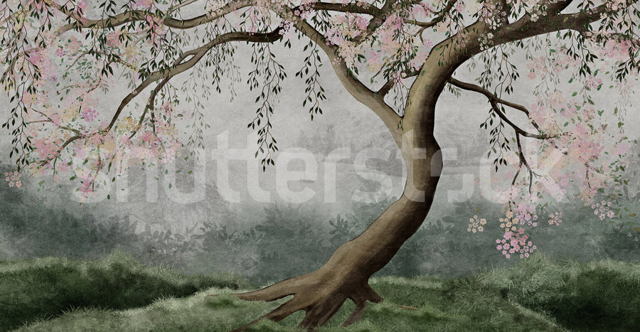 Tree of Dreams, Pastel Mural Wallpaper