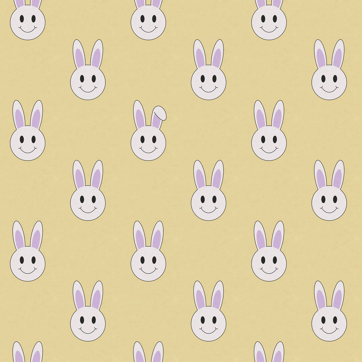 Year of the rabbit smiley, Saffron Mural Wallpaper - pure wallpaper artwork