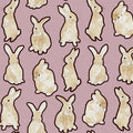 Year of the Bunny, Lilac Mural Wallpaper - pure wallpaper artwork