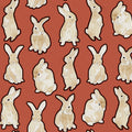 Year of the Bunny, Red Mural Wallpaper - pure wallpaper artwork