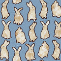 Year of the Bunny, Blue Mural Wallpaper - pure wallpaper artwork