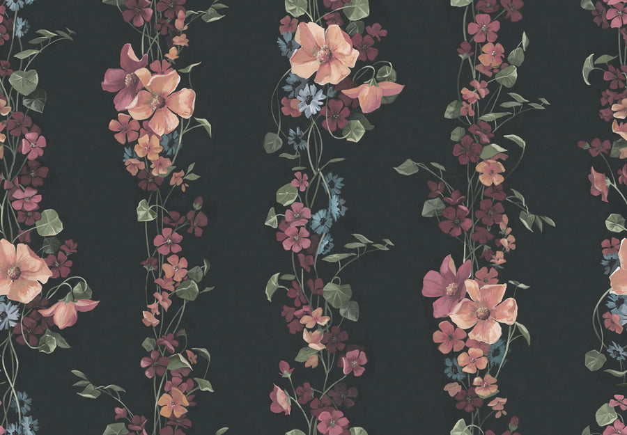 Growing Beauty, Peach Mural Wallpaper