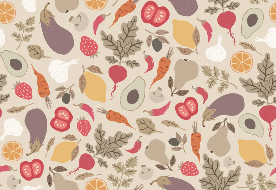 Eat Your Greens, Sand Mural Wallpaper