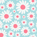 Dashing Daisies, Turquoise Mural Wallpaper - pure wallpaper artwork