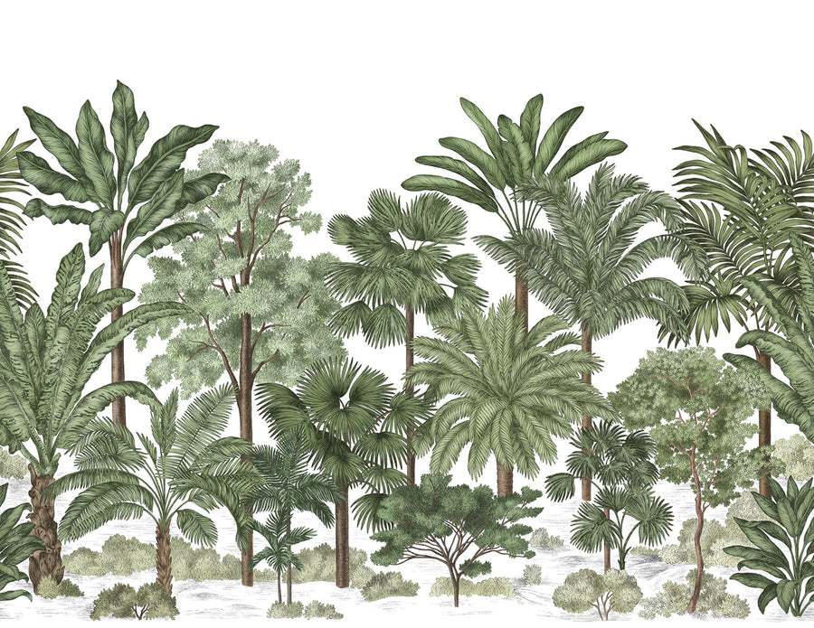 Tropical Bellewood, Lush Mural Wallpaper