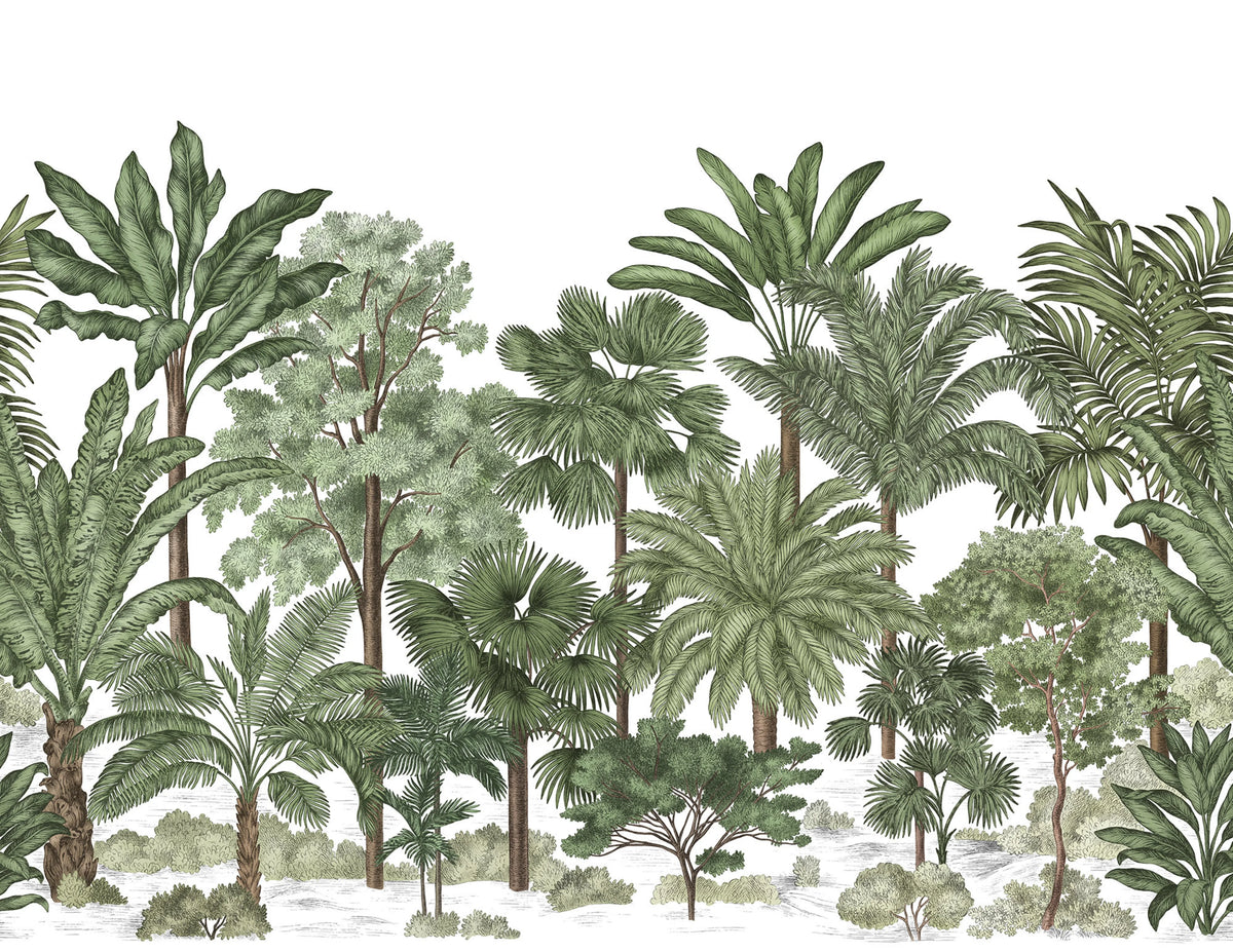 Tropical Bellewood, Lush Mural Wallpaper - pure wallpaper artwork