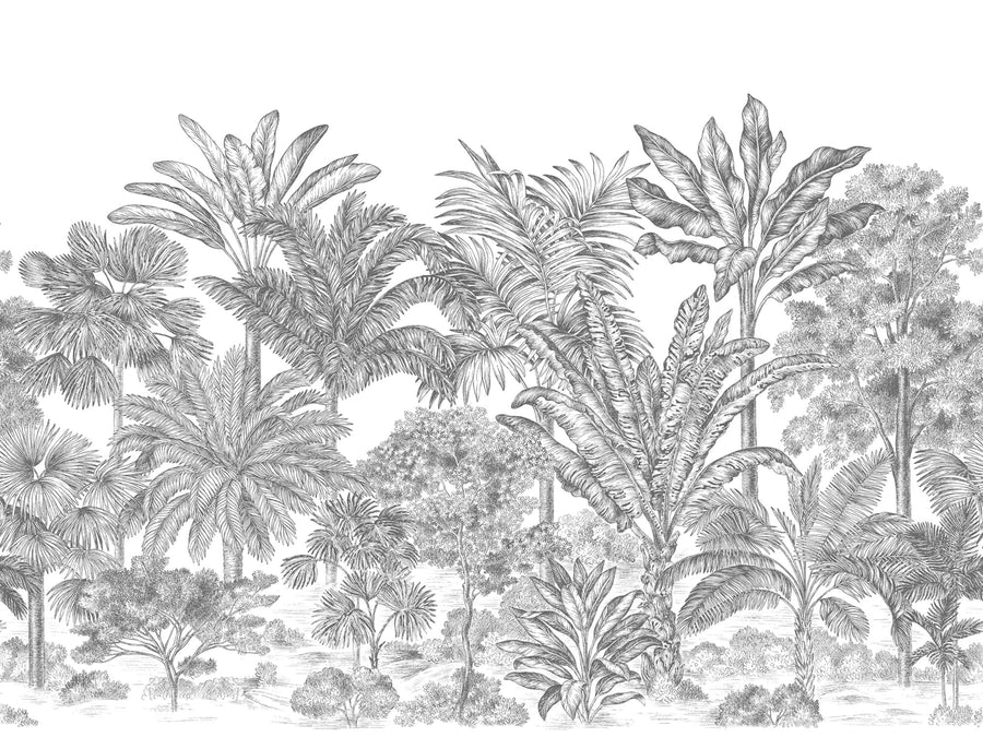 Tropical Bellewood, Frost Mural Wallpaper