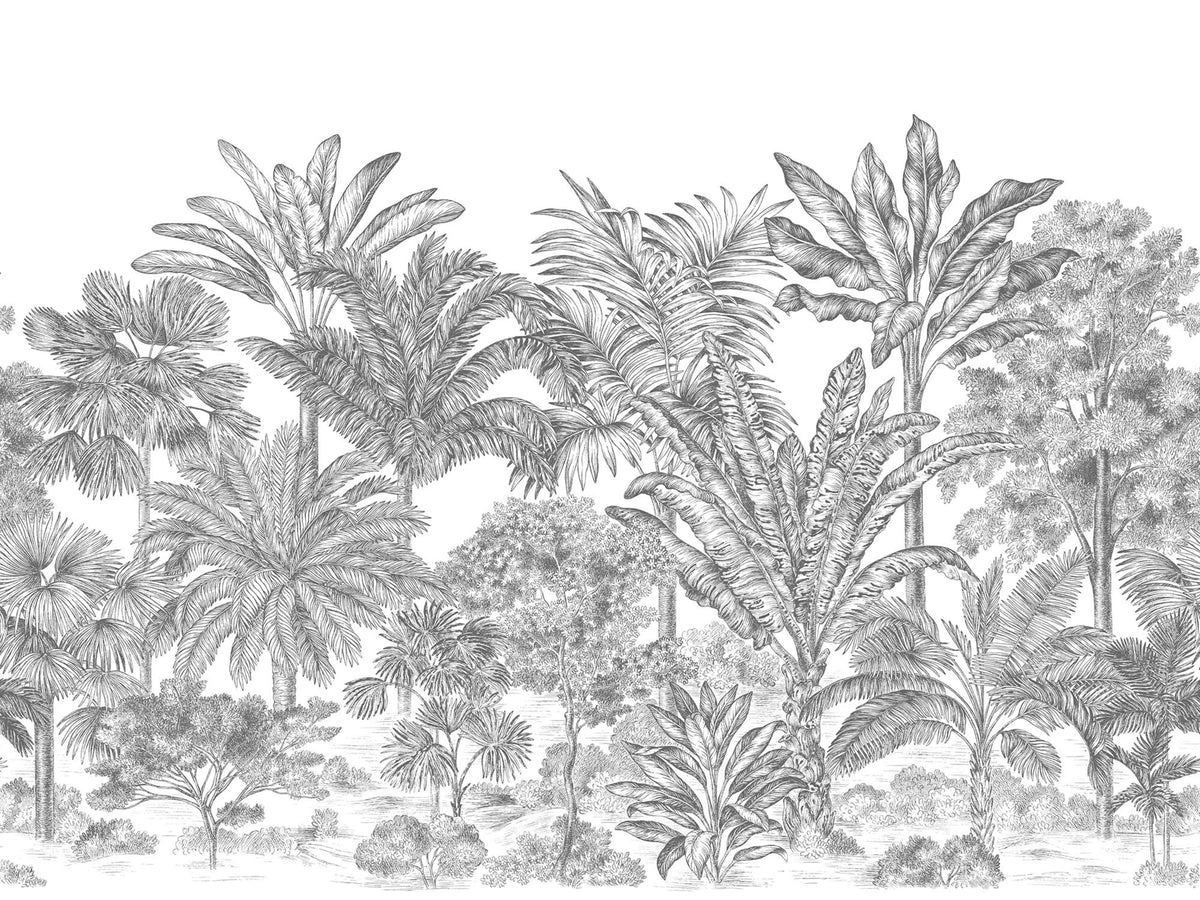Tropical Bellewood, Frost Mural Wallpaper - pure wallpaper artwork