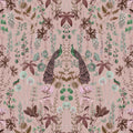 Peacock Garden, Pink Mural Wallpaper - pure wallpaper artwork