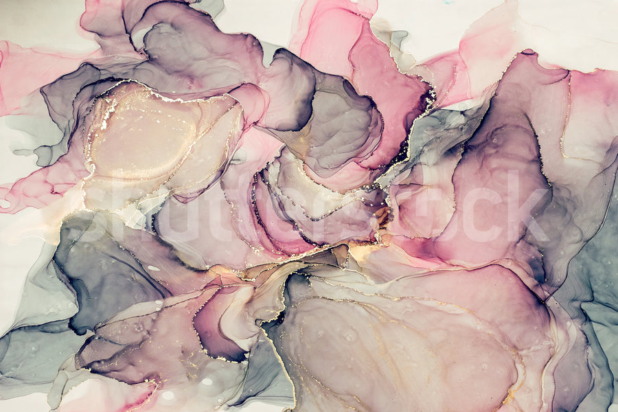 Pink Watercolors Mural Wallpaper