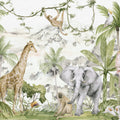 Jungle Friends Mural Wallpaper - pure wallpaper artwork