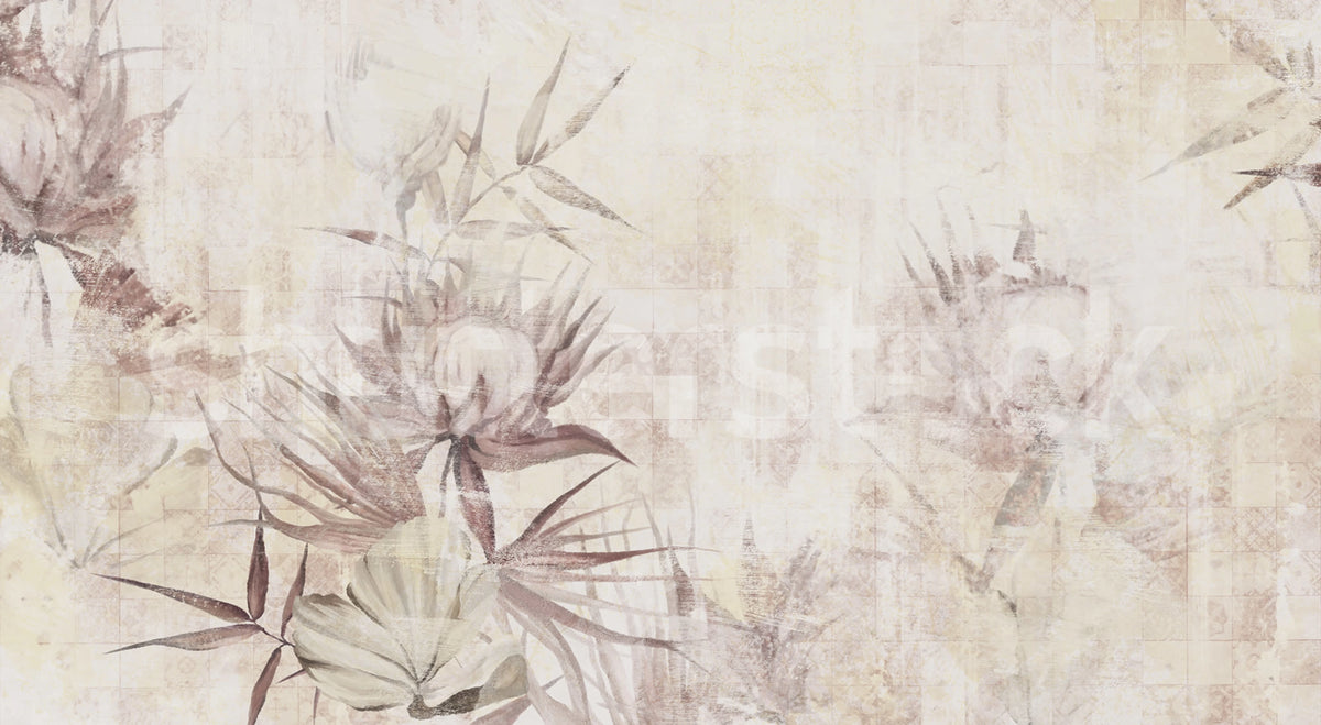 Gentle Flowers Mural Wallpaper - pure wallpaper artwork